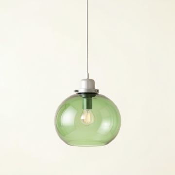 Juniper Bluff Pendant Light Suspended From One Plain Cable - Green (synthetic illustration; no displayed measurements)