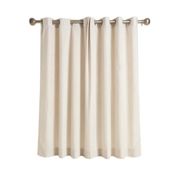 Diredra Solid Semi-Sheer Grommet Curtain Panels
