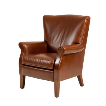 33 '' Wide Genuine Leather Wingback Chair