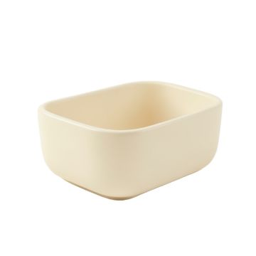Juniper Branch Empty Railing Planter With Integral Brackets - Cream