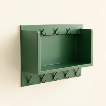 Field Crossing Wall-Mounted Entryway Organizer Shelf - Green (synthetic illustration; no displayed measurements)