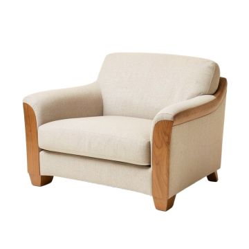 Kjellfrid 54.75 '' Linen Rolled Arm Curved Loveseat