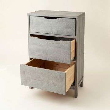 Hill Crest Freestanding Pull-Out Hamper Cabinet - Gray (synthetic illustration; no displayed measurements)