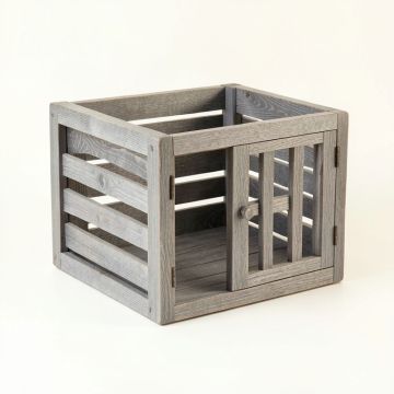 Moss Crest Empty Furniture-Style Pet Crate - Gray (synthetic illustration; no displayed measurements)