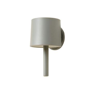 Reed Crest Wall Sconce Mounted On A Plain Wall - Gray