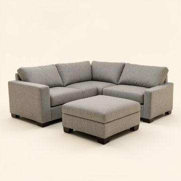 Kendall Sectional Sofa With Ottoman (synthetic illustration; no displayed measurements)