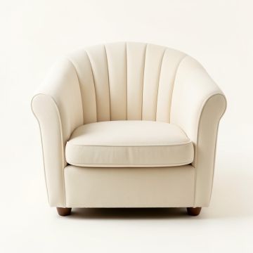 Dune Crossing Upholstered Armchair - Cream (synthetic illustration; no displayed measurements)