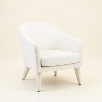 Cove Dell Upholstered Armchair - White (synthetic illustration; no displayed measurements)