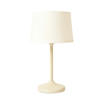 Lake Crest Table Lamp With A Plain Fabric Shade - Ivory