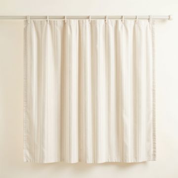 Hazel Brook Shower Curtain Hanging Flat From A Plain Rod - Ivory (synthetic illustration; no displayed measurements)