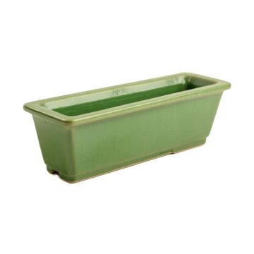 Willow Branch Empty Railing Planter With Integral Brackets - Green
