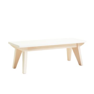 Oak Crest Indoor Bench - White