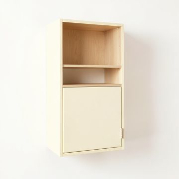 Reed Crest Wall-Mounted Entry Cabinet - Cream (synthetic illustration; no displayed measurements)