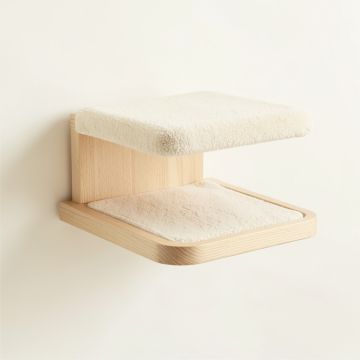 Bay Crossing Wall-Mounted Cat Perch - Ivory (synthetic illustration; no displayed measurements)