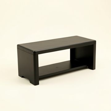 Willow Arc Narrow Outdoor Storage Bench - Black (synthetic illustration; no displayed measurements)