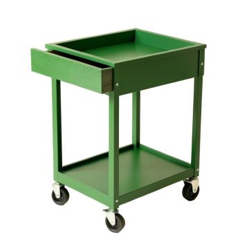 Meadow Bridge Empty Rolling Workshop Cart - Green