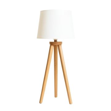 Brook Crest Floor Lamp With A Plain Fabric Shade - White (synthetic illustration; no displayed measurements)