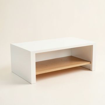 Stone Edge Coffee Table - White (synthetic illustration; no displayed measurements)