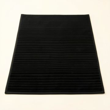 Slate Bluff Bath Mat - Black (synthetic illustration; no displayed measurements)