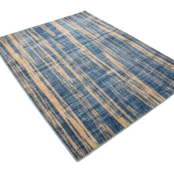 Tuscany Striped Denim Blue/Tan Indoor/Outdoor Area Rug