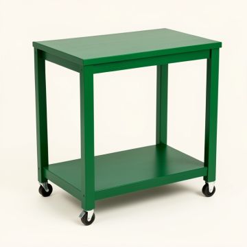 Cliff Dell Empty Rolling Workshop Cart - Green (synthetic illustration; no displayed measurements)