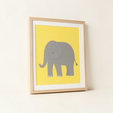 Elephants Framed Graphic Art (synthetic illustration; no displayed measurements)