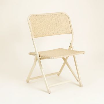Glen Bend Folding Outdoor Chair - Ivory (synthetic illustration; no displayed measurements)