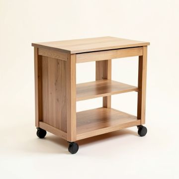 Aggie Kitchen Cart Solid Wood (synthetic illustration; no displayed measurements)