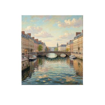 The Banks Of The Seine At Argenteuil By Claude Monet- Wrapped Canvas Textual Art Print