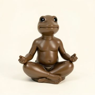 Meditating Yoga Frog Decorative Bird Feeder (synthetic illustration; no displayed measurements)
