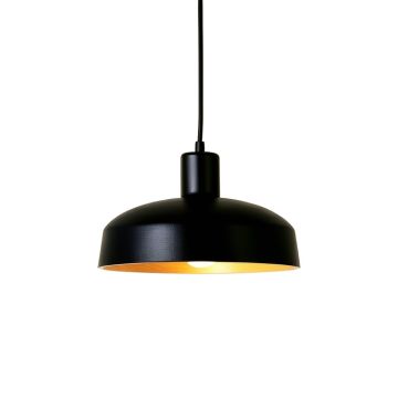 Maple Bluff Pendant Light Suspended From One Plain Cable - Black