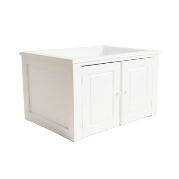Cedar Dale Empty Furniture-Style Litter Enclosure - White