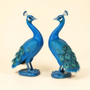 Arfath 2 Piece Peacock Statue Set (synthetic illustration; no displayed measurements)