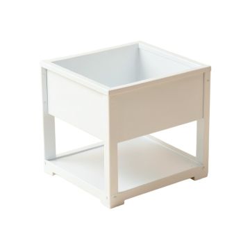 Heath Bluff Empty Raised Planter - White