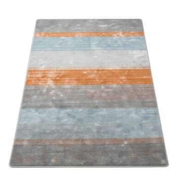 Gutierez Oriental Gray/Light Blue/Orange Area Rug (synthetic illustration; no displayed measurements)