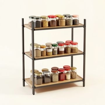 3 Shelf Movable Storage Rack (synthetic illustration; no displayed measurements)