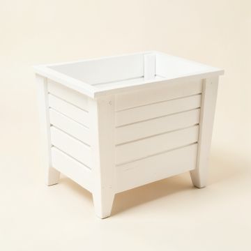 Pine Bend Empty Raised Planter - White (synthetic illustration; no displayed measurements)