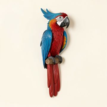 Tropical Scarlet Macaws Wall Décor (synthetic illustration; no displayed measurements)