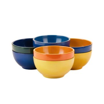 Melange 6-Piece Bamboo Bowl Set ( Campers Tent ) | Shatter-Proof And Chip-Resistant Bamboo Bowls