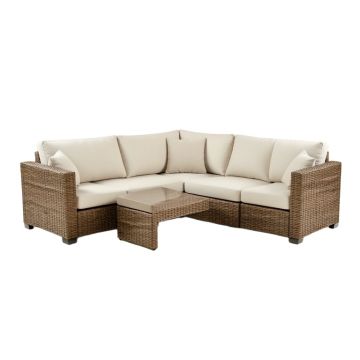Dupalais Outdoor 5 Piece Sofa Seating Group With Cushions