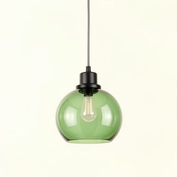 Cedar Arc Pendant Light Suspended From One Plain Cable (synthetic illustration; no displayed measurements)