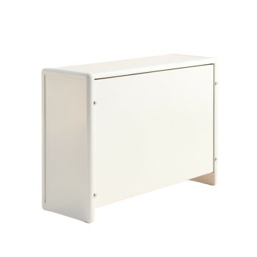 Willow Brook Narrow Outdoor Storage Bench - White (synthetic illustration; no displayed measurements)