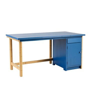 Ash Crest Empty Workshop Workbench - Blue (synthetic illustration; no displayed measurements)
