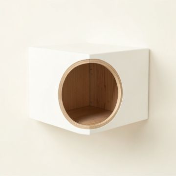 Pine Falls Wall-Mounted Cat Perch - White (synthetic illustration; no displayed measurements)