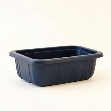 Hill Bend Empty Railing Planter With Integral Brackets - Navy (synthetic illustration; no displayed measurements)
