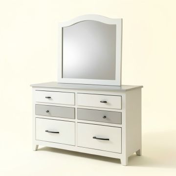 Carnes 7 Drawer Dresser With Mirror (synthetic illustration; no displayed measurements)