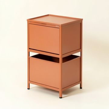 Aspen Dale Freestanding Pull-Out Hamper Cabinet - Terracotta (synthetic illustration; no displayed measurements)