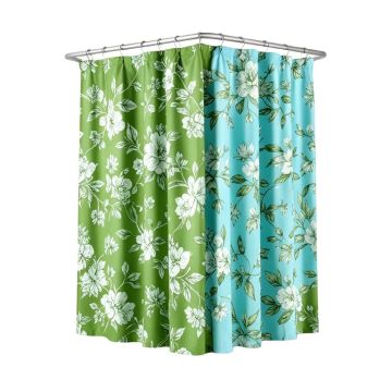 Ellari Floral Single Shower Curtain + Hooks