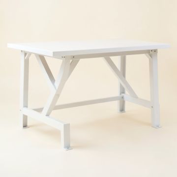 Aspen Bridge Empty Workshop Workbench - White (synthetic illustration; no displayed measurements)
