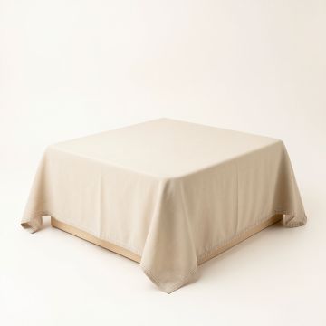 Elm Crest Flat Bed Sheet - Beige (synthetic illustration; no displayed measurements)